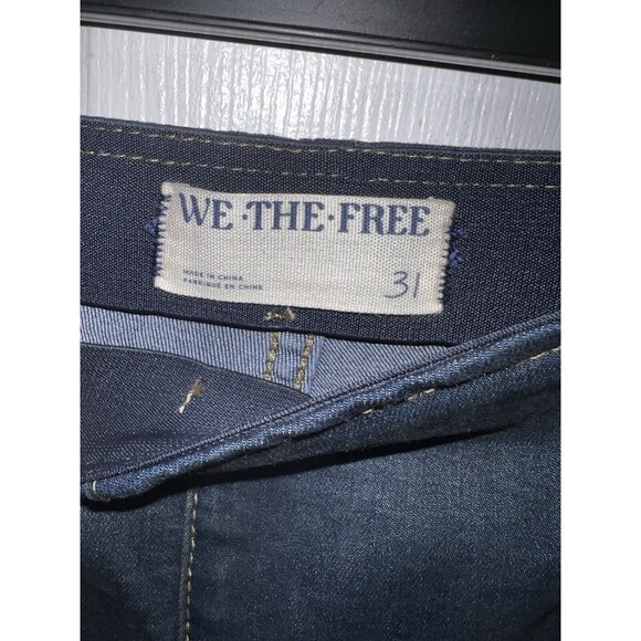 Free People We The Free Jeans Womens Sz 31 Pull On Flare Denim Pants hippy retro - Picture 4 of 8